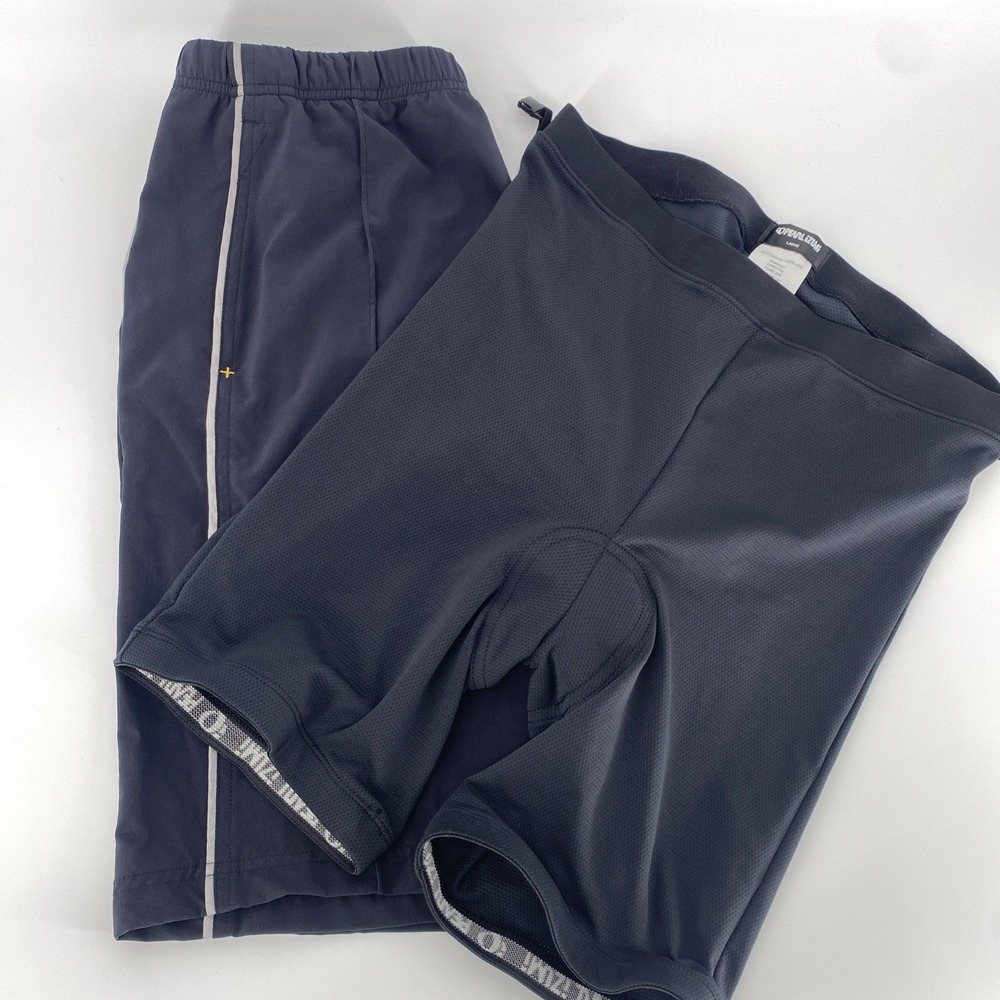 2pc Pearl Izumi Bike Shorts w Clip on Padded Liner -Mountain Cycling Men's Large